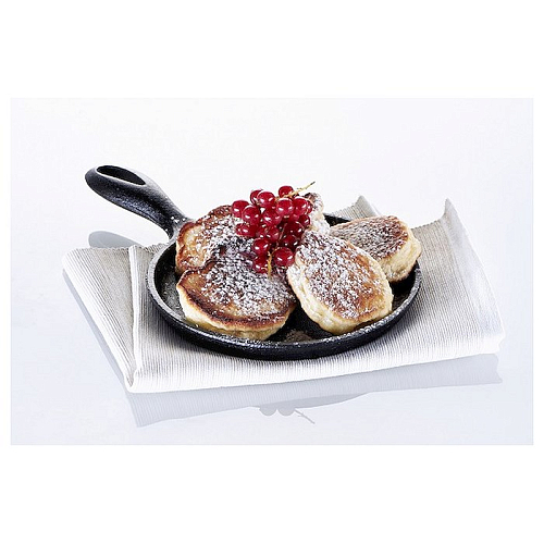 Сковорода порц. d=130, h=15 мм с ручкой чугун /1/