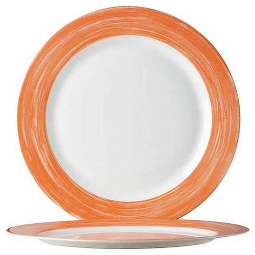 Тарелка d=195 мм. оранж. край Браш /6/