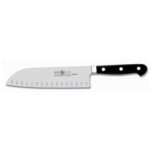 Нож японский с бороздками Santoku 180/300 мм, кованый MAITRE Icel /1/