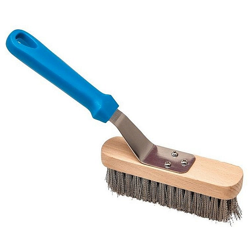 Щетка для гриля 15*4 см. со стальной щетиной, ручка пластик Gimetal /1/