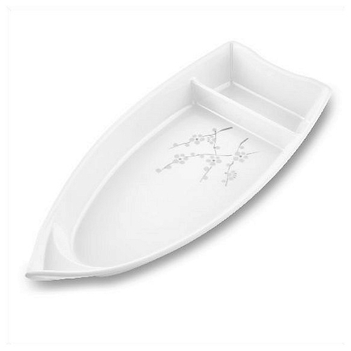 Блюдо лодка 39,5*17,7 см. h=6,2 см. "Японская слива"