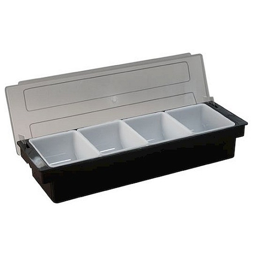 Контейнер для фруктов 4 отд. черн. /1/12/