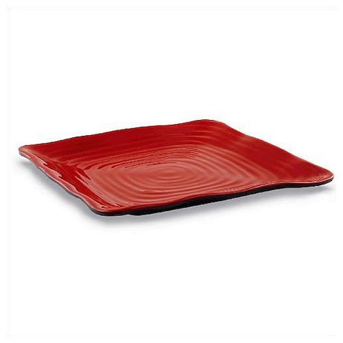 Тарелка квадратная 28 * 28 см. ч/кр