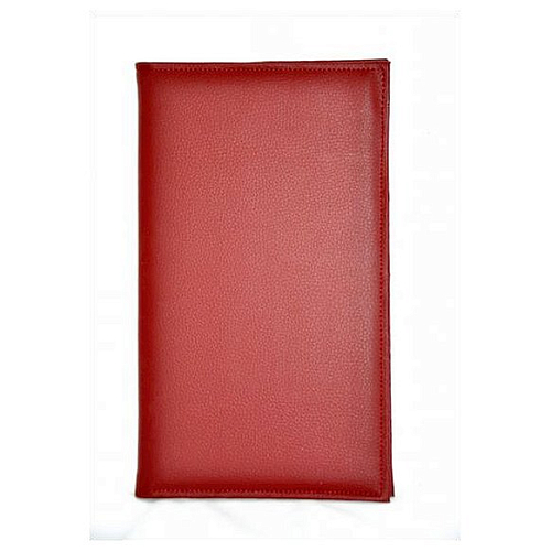 Папка для счетов 22*11см 2-х стор. кож.зам. бордо