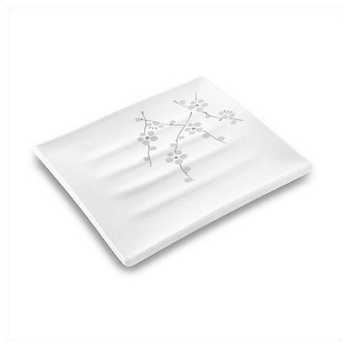 Тарелка прямоугольная 22*17,8 см. "Японская слива"