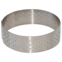 Форма для выкладки/выпечки "Круг" d=28,5 см, h=2 см нерж. перфорир. De Buyer /1/