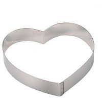 Форма для выкладки/выпечки "Сердце" d=14 см. h=4 см. нерж. De Buyer /1/