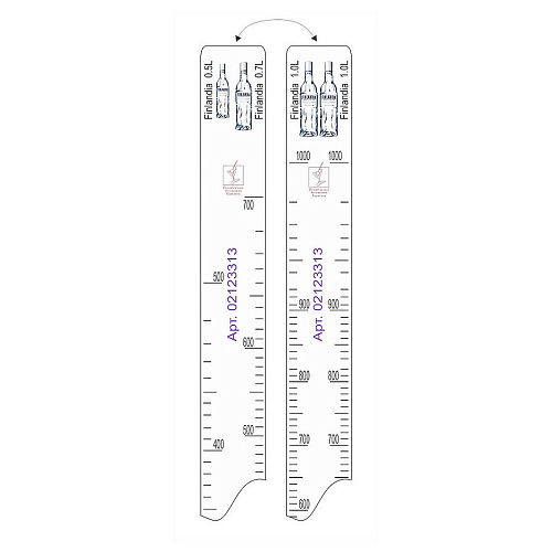 Линейка Finlandia (0.5 л./0.7 л./1 л.) L=28 см В=2 см /1/