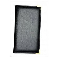 Папка-карта вин 32,5*18,5см кож.зам.-шелк черная съемные файлы (217) /1/