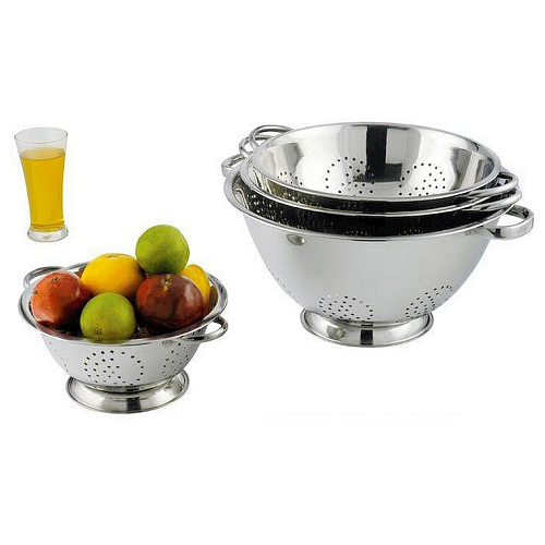 Дуршлаг на подставке глуб. d=290 мм., d с ручками 340 мм 3,5 л нерж. MGSteel /1/24/