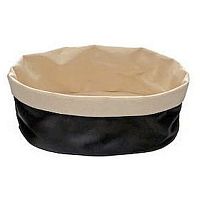 Корзина для хлеба овальная 20х15х7 см. хлопок, бежево-черная APS /1/