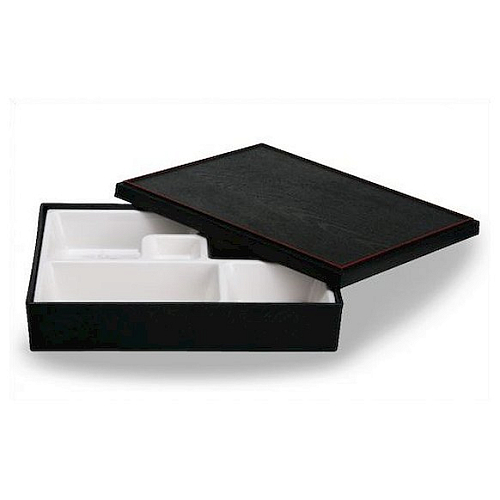 Ланч бокс (5 отделений) 27*21*6см "Голубой бамбук"