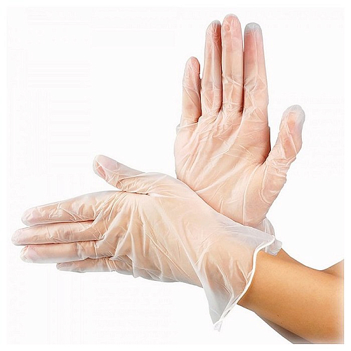 Перчатки одноразовые виниловые "M" неопудр. 200 шт/уп. /1/100/10000/