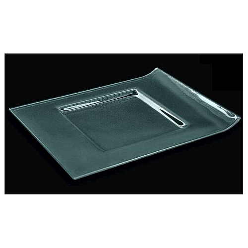 Блюдо прямоугольное l=300*230 мм. прозрачное стекло 3D /1/