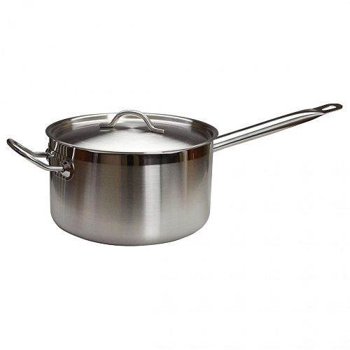 Сотейник 6,3 л. нерж. d=24 см. h=14 см. с крышк. тройное дно (индукция) MGSteel (С23S178KL)