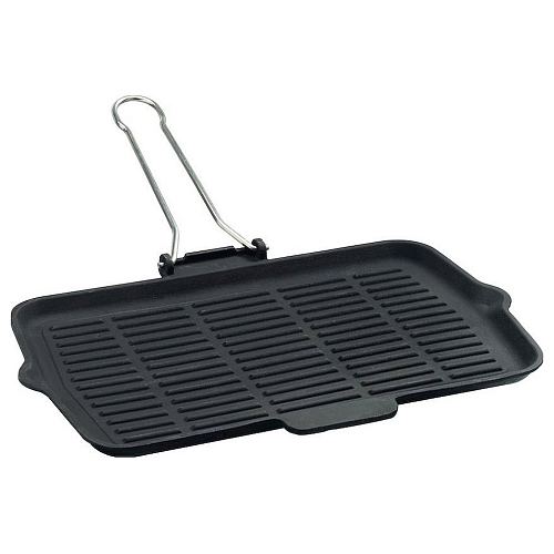 Сковорода-гриль 21*36 см. чугун, черная "ECO" LAVA