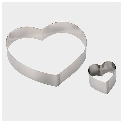 Форма для выкладки/выпечки "Сердце" d=22 см. h=4 см. нерж. De Buyer /1/