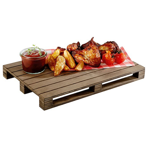 Доска для подачи 30*20*3 см. Паллета темное дерево APS /1/