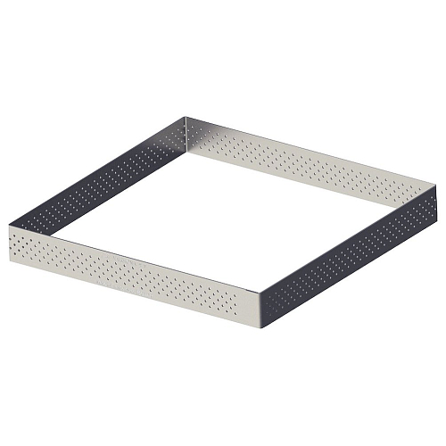 Форма для выкладки/выпечки "Квадрат" 20*20*2 см нерж. перфорир. De Buyer /1/