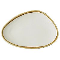 Блюдо овальное l=252*170 мм. Террастоун Белый /3/