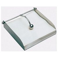 Салфетница нерж. горизонтальная 17*17 см. (салфетки 33*33 см) с держат. APS /1/