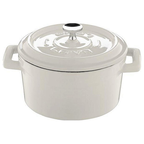 Кастрюля порц. 0,35 л. чугун d=10 см. белая "TRENDY" LAVA