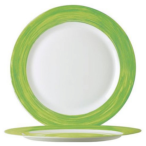 Тарелка d=195 мм. зеленый край Браш /6/