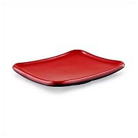 Тарелка квадратная 14,2 см*12,2 см ч/кр