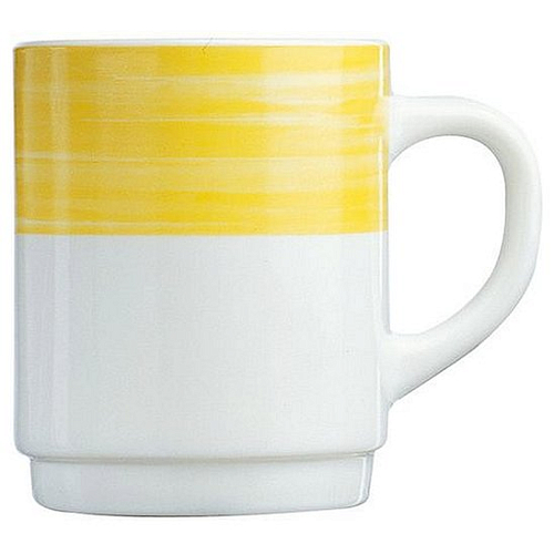 Кружка 250 мл. желтый край Браш /6/