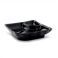 Блюдо веер d=15,4 см. h=4 см. "Черный"