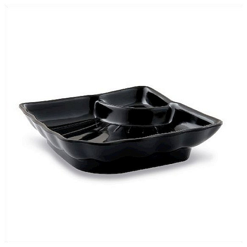 Блюдо веер d=15,4 см. h=4 см. "Черный"