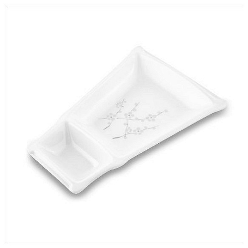 Блюдо с подсоусником 22,9*16см "Японская слива"