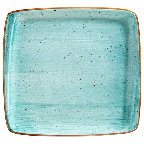 Тарелка квадратная 270*250 мм. без полей Аква /1/6/