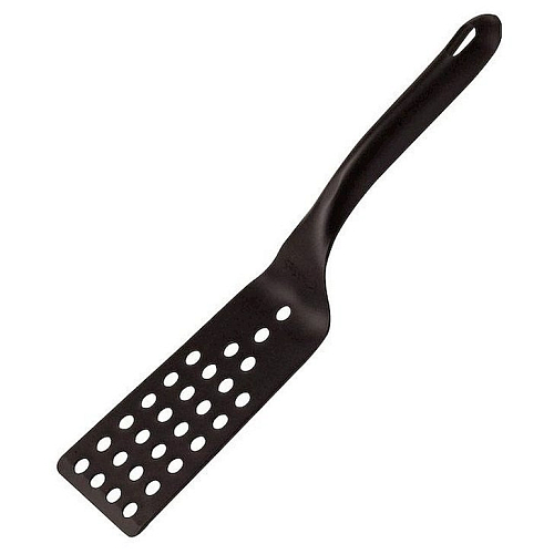 Лопатка для антипригарных поверхностей L=29 см изогнутая перфорир. раб. часть 13*6,5 см нейлон APS /1/