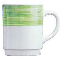 Кружка 250 мл. зеленый край Браш /6/