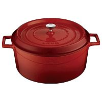 Кастрюля порц. 0,55 л. чугун d=12 см. красная LAVA