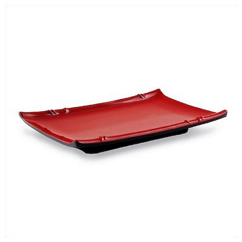 Тарелка прямоугольная 17*10 см. ч/кр