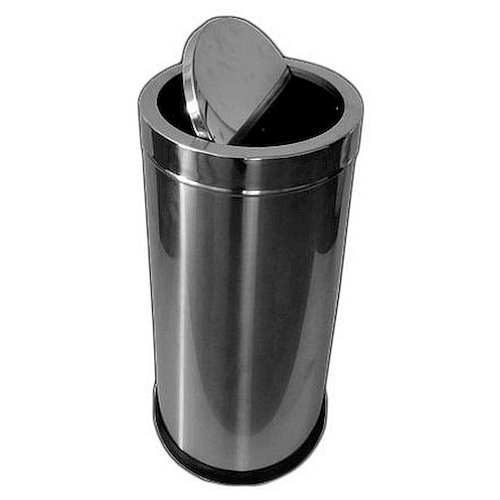 Урна 30 л. нерж. с качающейся крышкой /1/