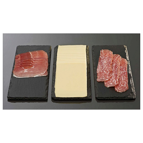 Блюдо для подачи прямоугольное 32*12 см. h=0,5 см. черное, сланец APS /1/