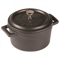 Кастрюля порц. 0,55 л. чугун d=12 см. черная LAVA матовая