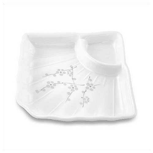 Блюдо веер d=15,4 см. h=4 см. "Японская слива"