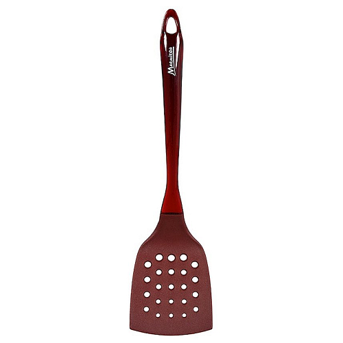 Лопатка для антипригарных поверхностей L=34 см. изогнутая перфор. нейлон, Marmiton /1/12/