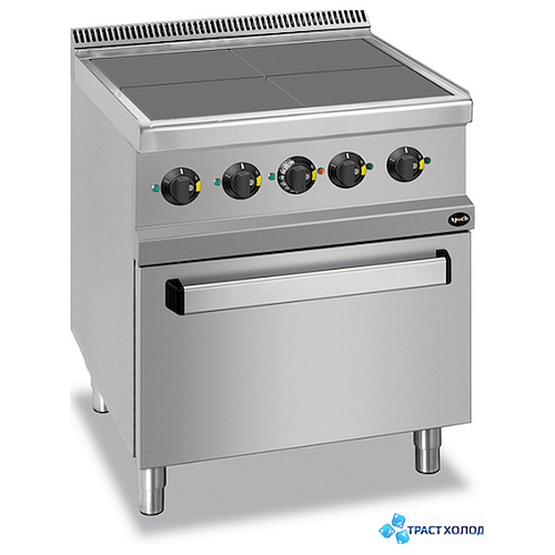 Плита 4 конфорочн.700сер. Apach Cook Line APRE-77QFE