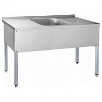 Стол с мойкой Abat СМО-6-4 РЧ (каркас из краш. стали)