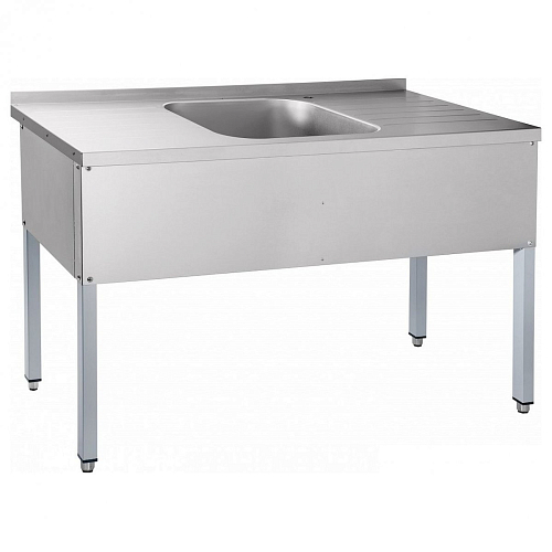 Стол с мойкой Abat СМО-6-4 РЧ (каркас из краш. стали)