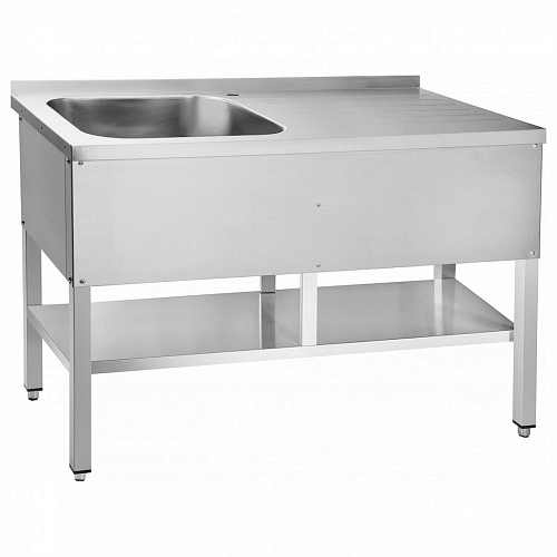 Стол с мойкой Abat СМО-6-3 РН (каркас из нерж. стали)