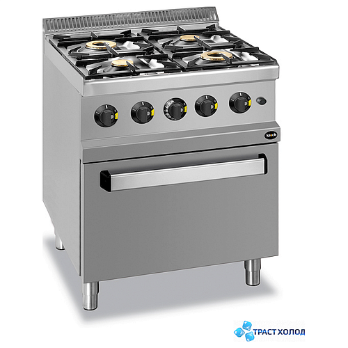Плита 4 конфорочн.700сер. Apach Cook Line APRG-77FG