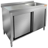 Стол с дверцами-купе и моечной ванной HICOLD НСЗК1М-17/6БП