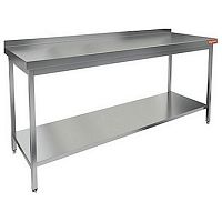 Стол пристенный с бортом и полкой HICOLD НСО-16/7БП