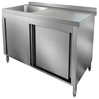 Стол с дверцами-купе и моечной ванной HICOLD НСЗК1М-11/6БЛ